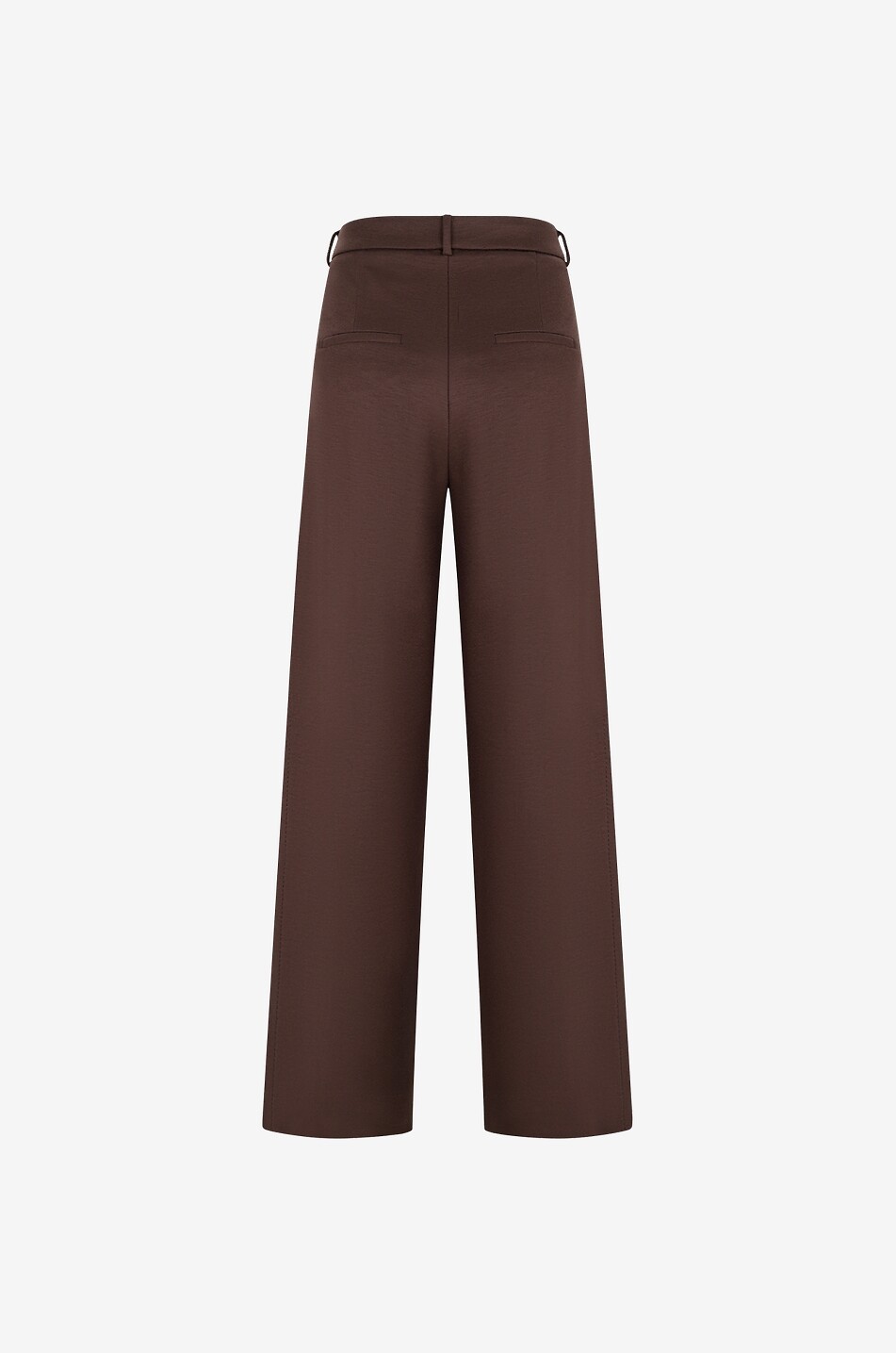 Pantalon large taille haute en laine Ann