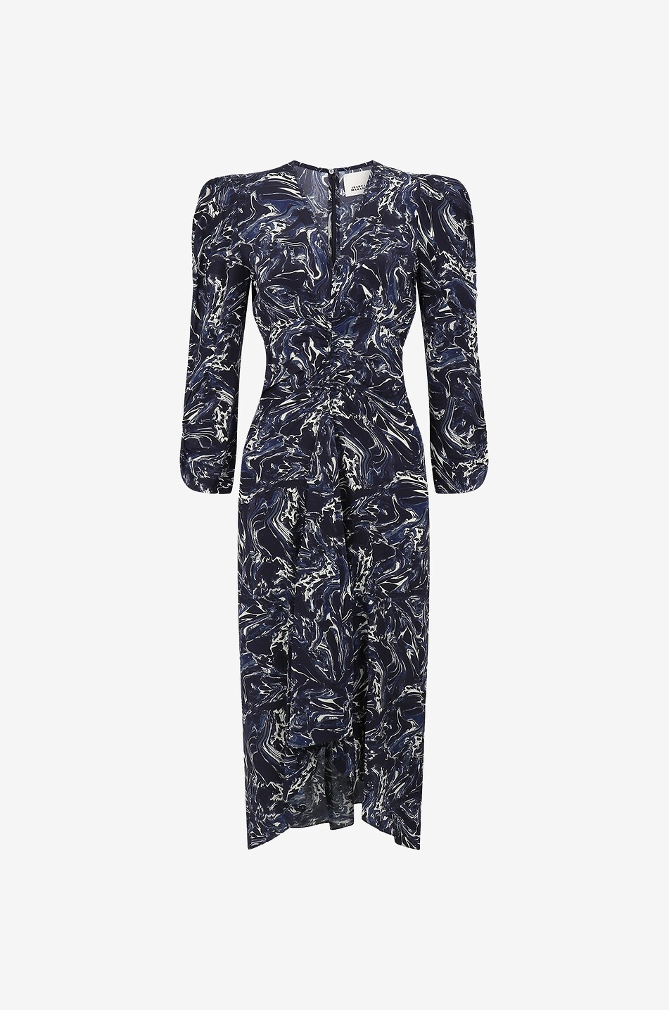 Robe midi asymétrique en soie Albini