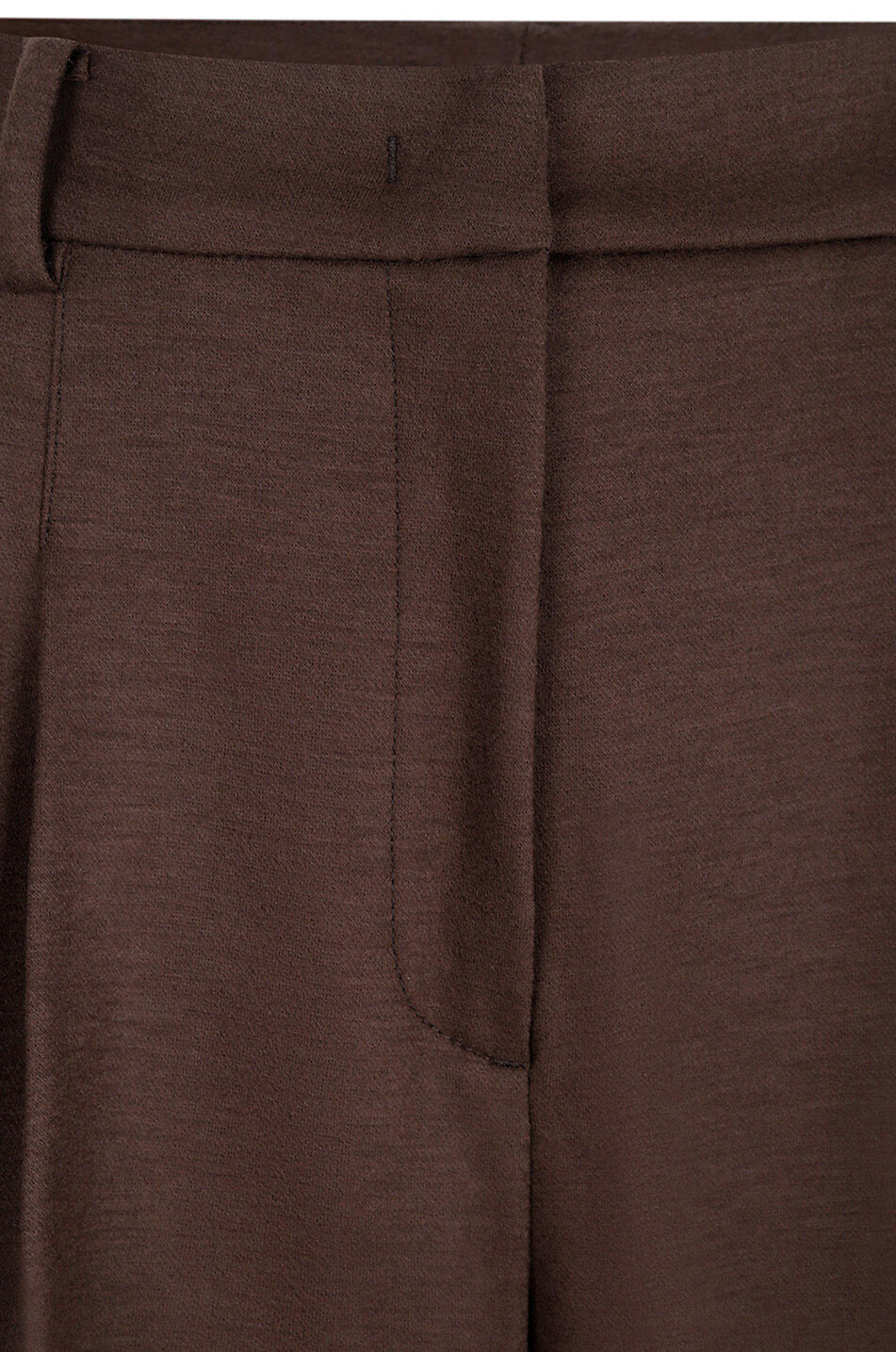 CAMBIO Pantalon large taille haute en laine Ann Femme MARRON 3