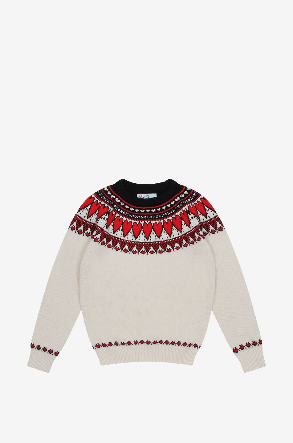 Mädchen-Jacquardpullover Princess Nordic Love