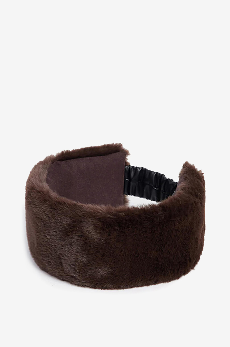 Stirnband aus einfarbigem Plüsch Eleni