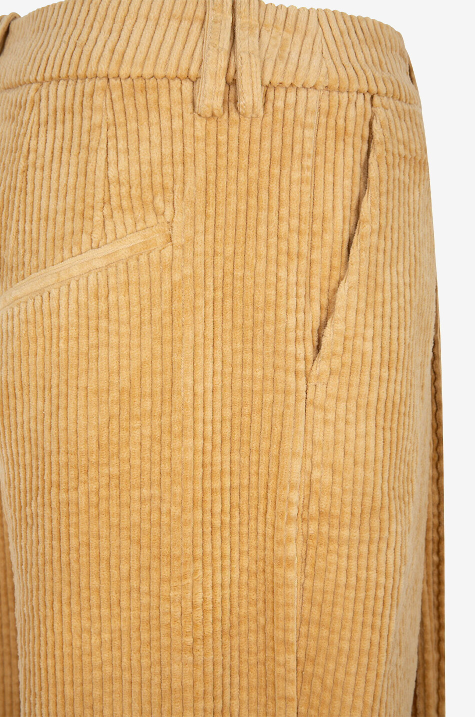 GANNI Cropped carrot trousers in corduroy Women LIGHT YELLOW 3