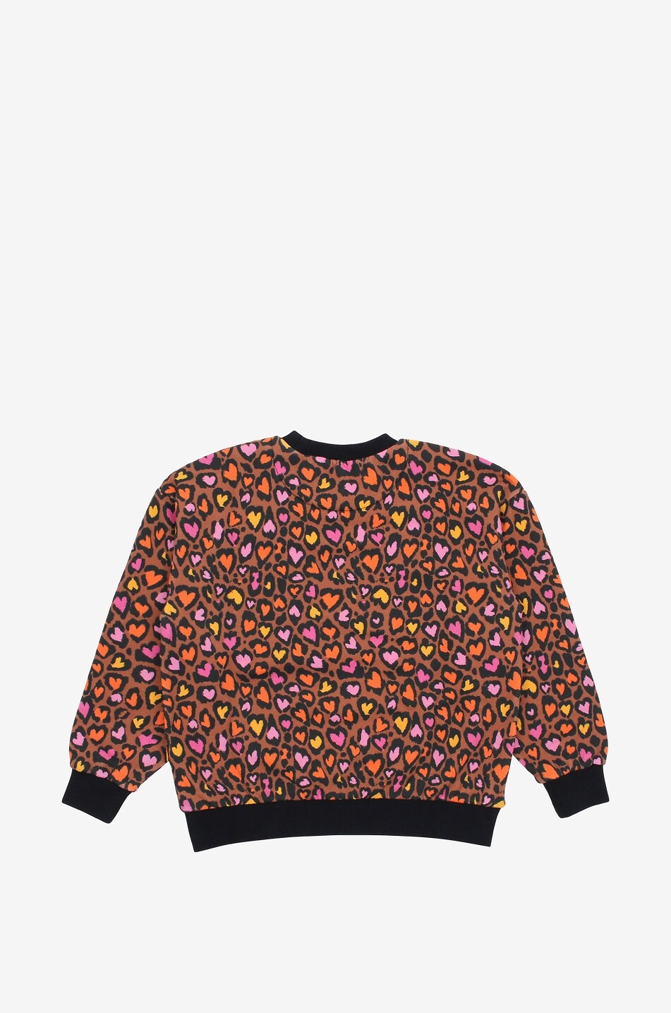 Sweat-shirt fille à col rond Briony Leopard Hearts