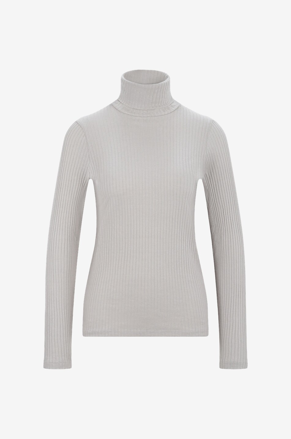 T-shirt à col roulé en coton modal et cachemire