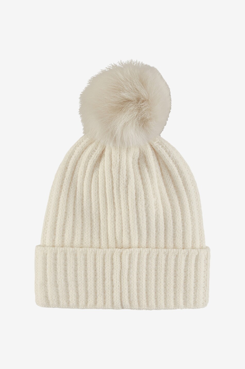 BOGNER Ranya beanie with shearling pompom Women WHITE 2