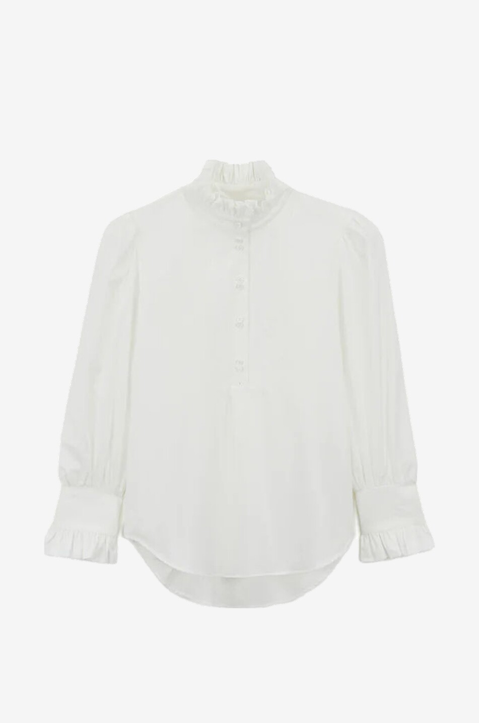 Source ruffled organic cotton blouse