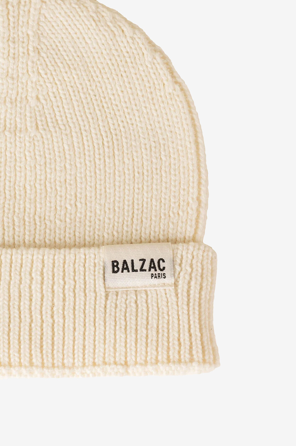 BALZAC PARIS Bonnet côtelé uni Raphaël Femme BLANC CASSE 2