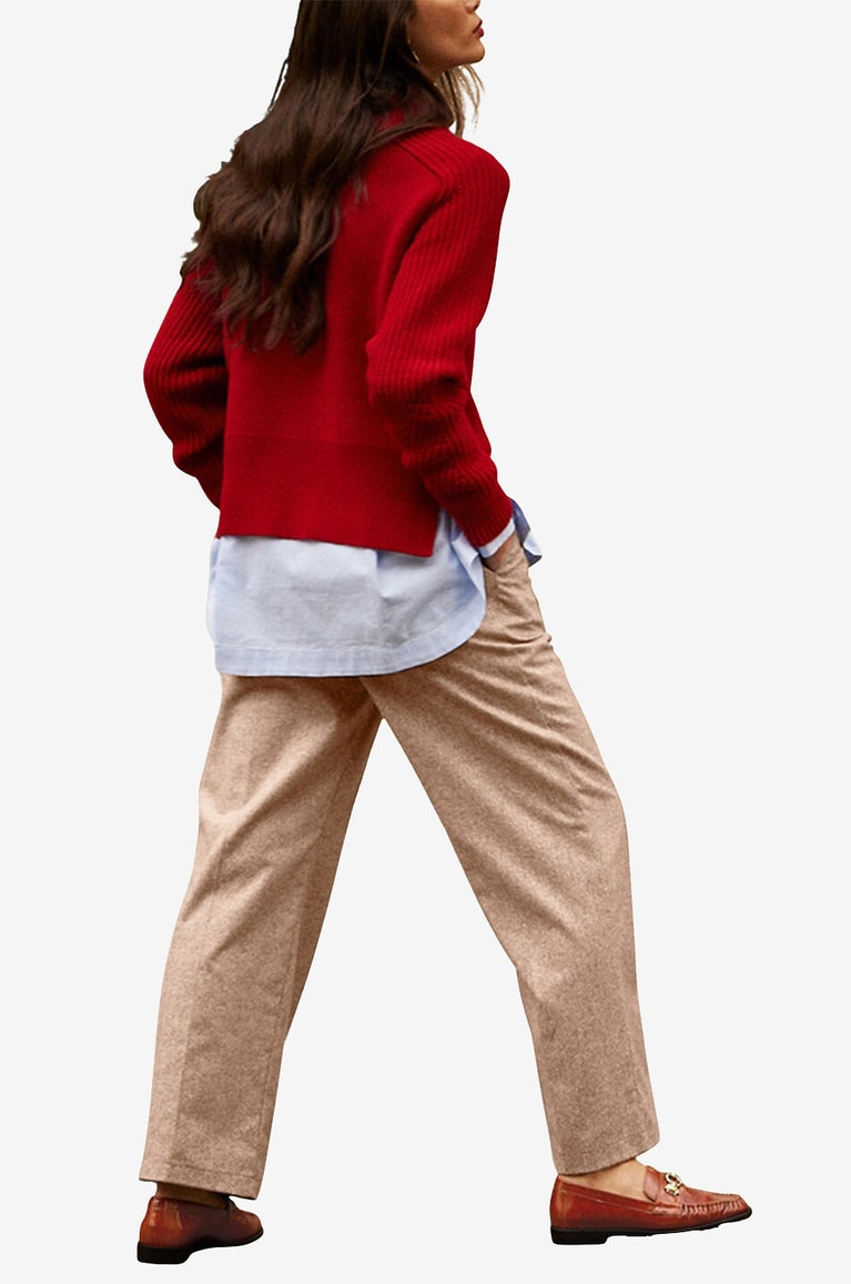 BALZAC PARIS Pantalon évasé taille haute John Femme BEIGE 2
