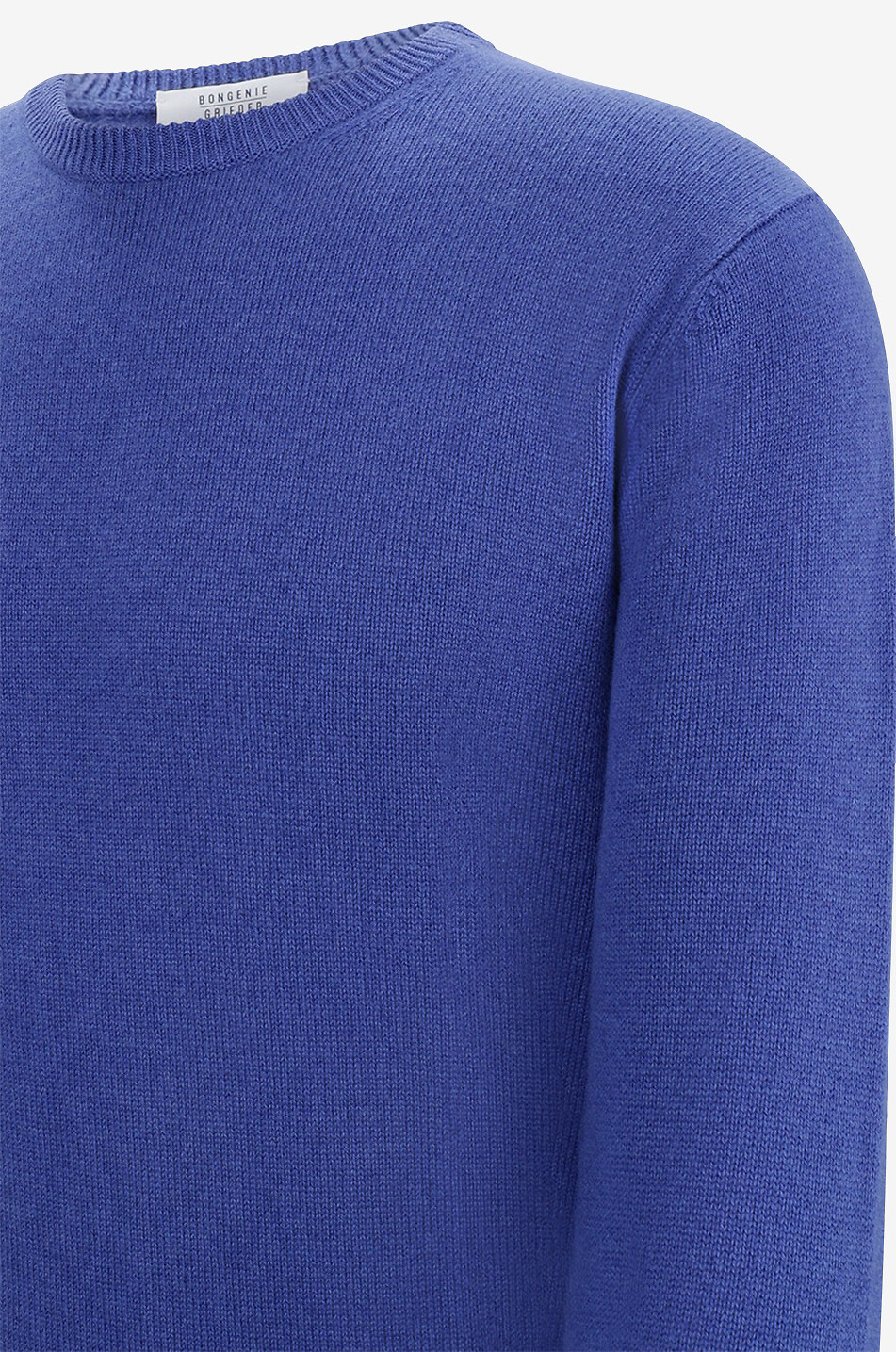 BONGÉNIE Pull à col rond en cachemire Homme BLEU MOYEN 4