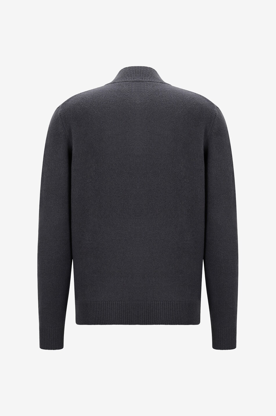 Kaschmirpullover mit Stehkragen mit Reissverschluss