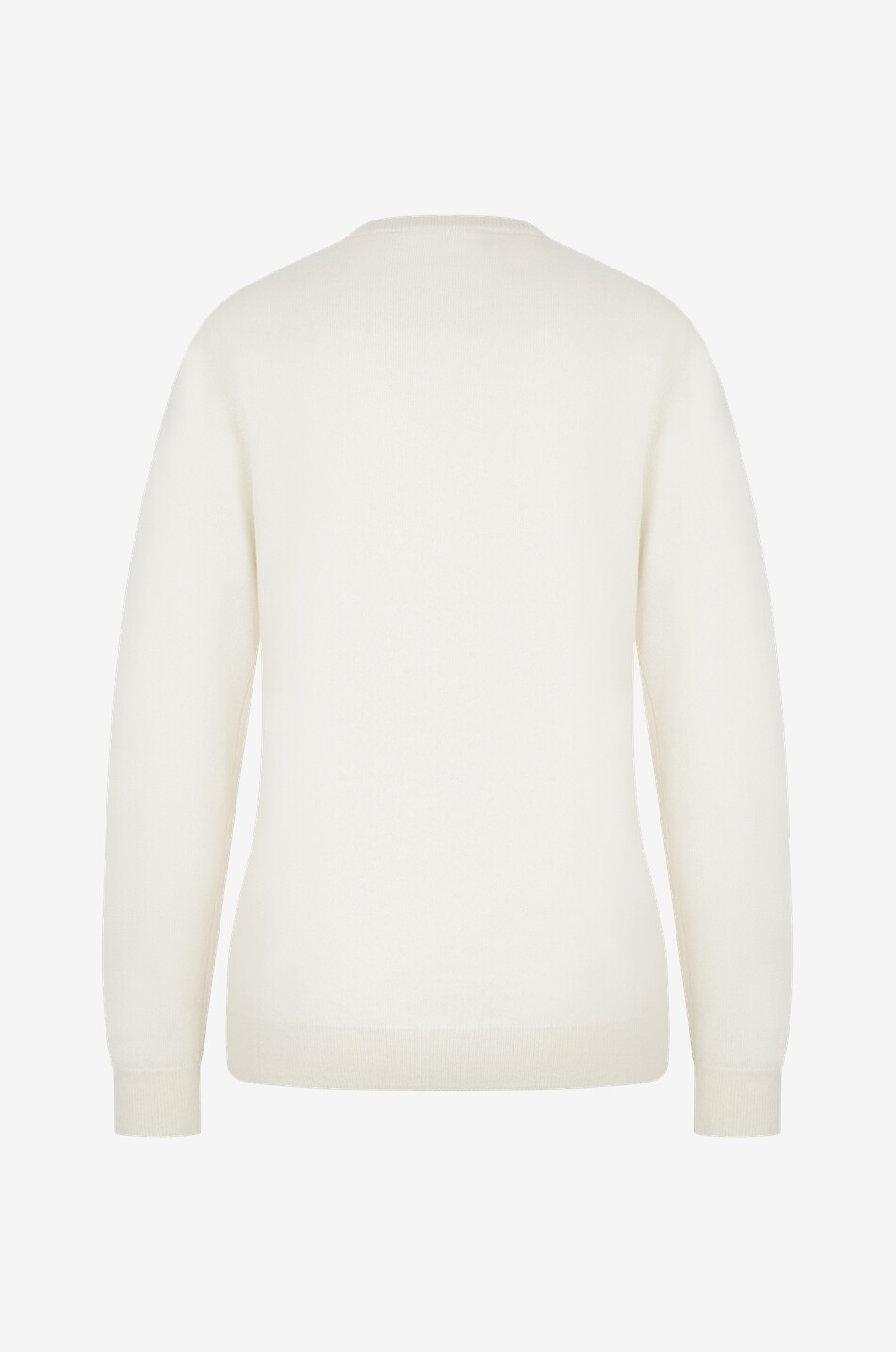 BONGENIE Pull fin en cachemire à col V Femme BLANC CASSE 2