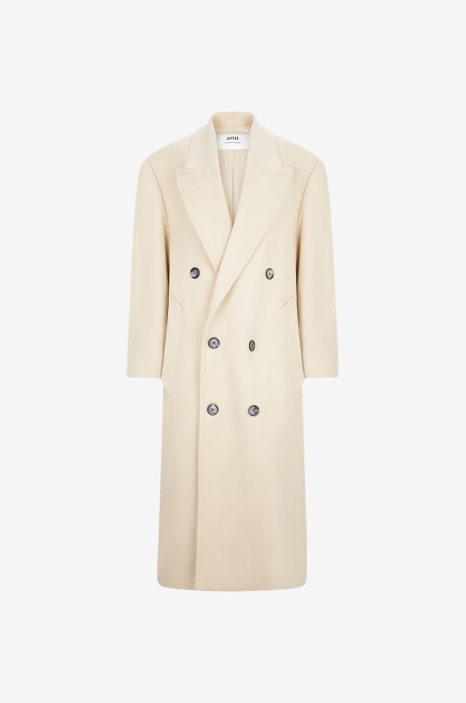 AMI Zweireihiger Oversize-Mantel Damen HELLGELB 1