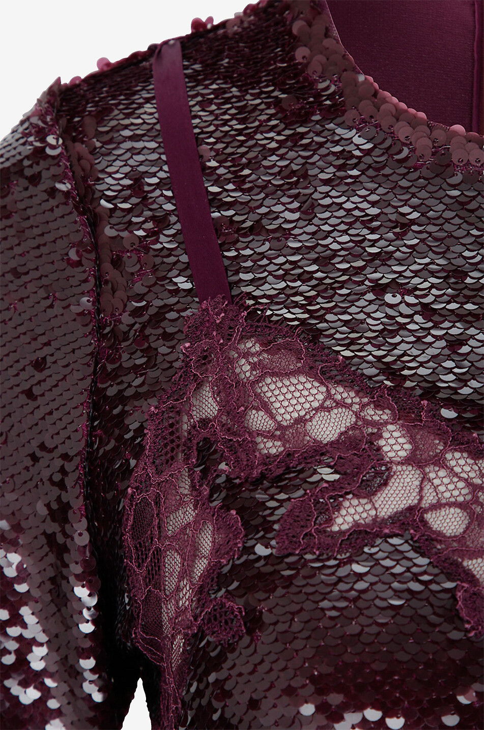 SIMKHAI Mako sequin short dress Women PURPLE 4