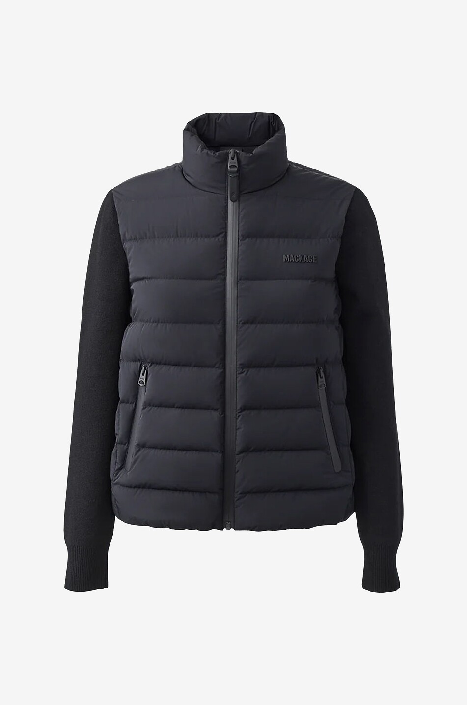 Kurze Materialmix-Daunenjacke Oceane-City