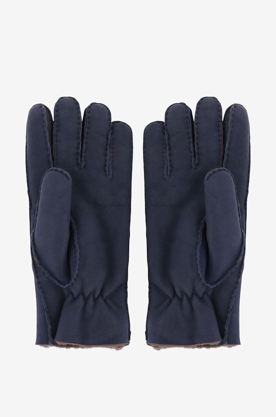 PIERO RESTELLI Leather gloves Men MEDIUM BLUE 2