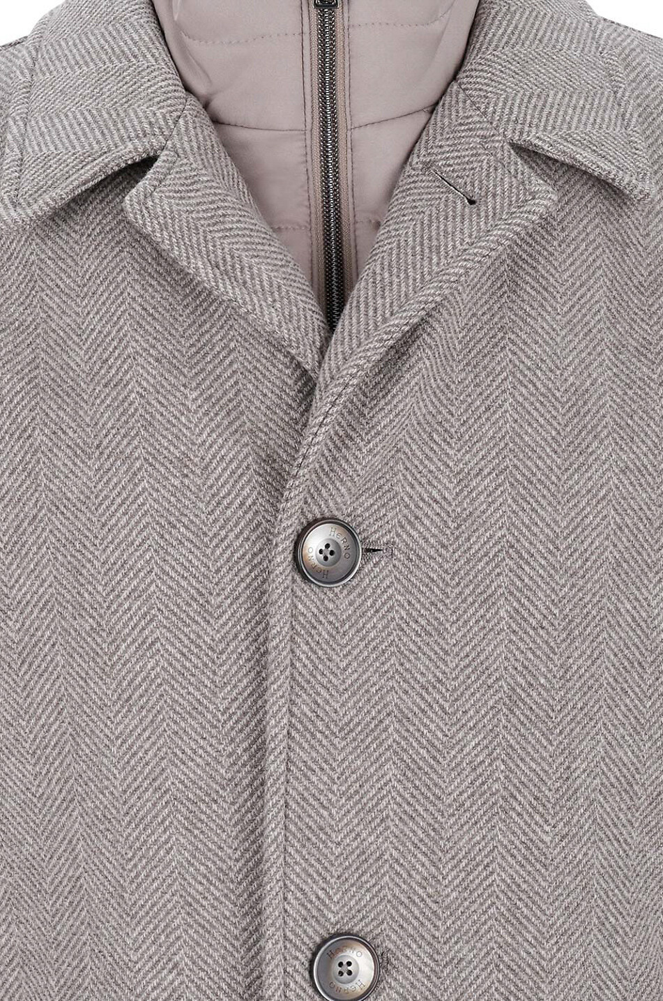 HERNO Langer Mantel aus Schurwolle Nuage Herren BRAUN 3