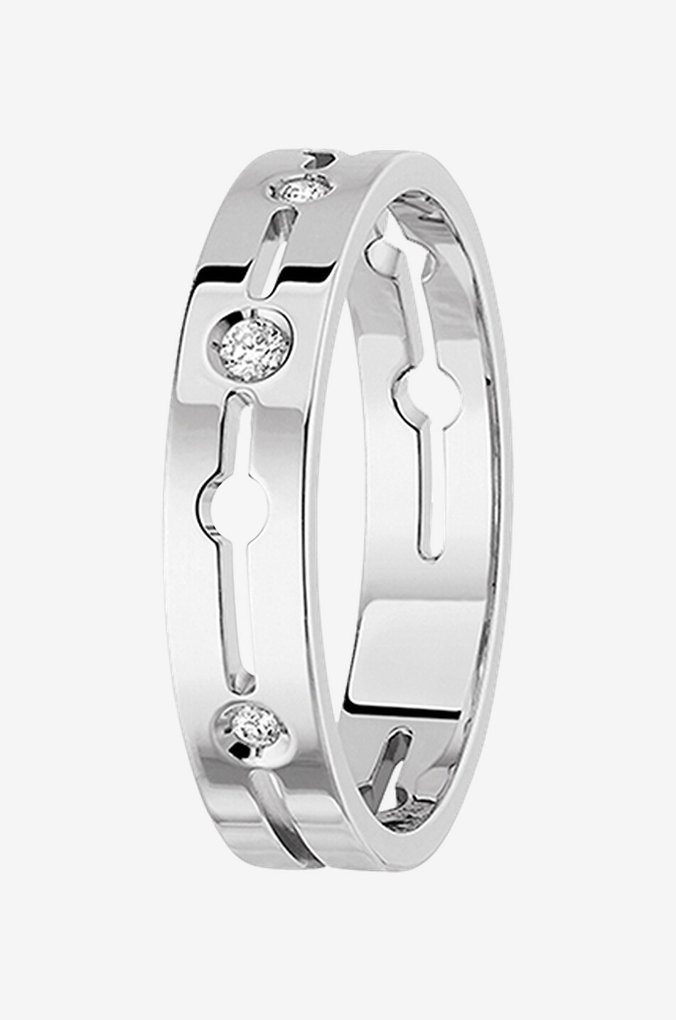 Weissgoldring mit Diamanten Pulse PM