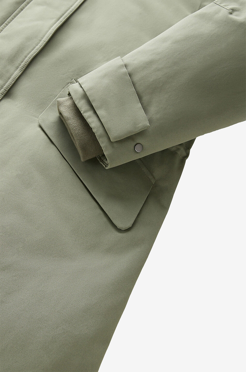 WOOLRICH Langer Parka aus Baumwolle Ramar Cloth Damen HELLGRÜN 9