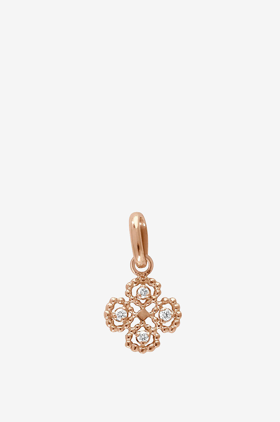 Lucky Trèfle rose gold and diamond pendant
