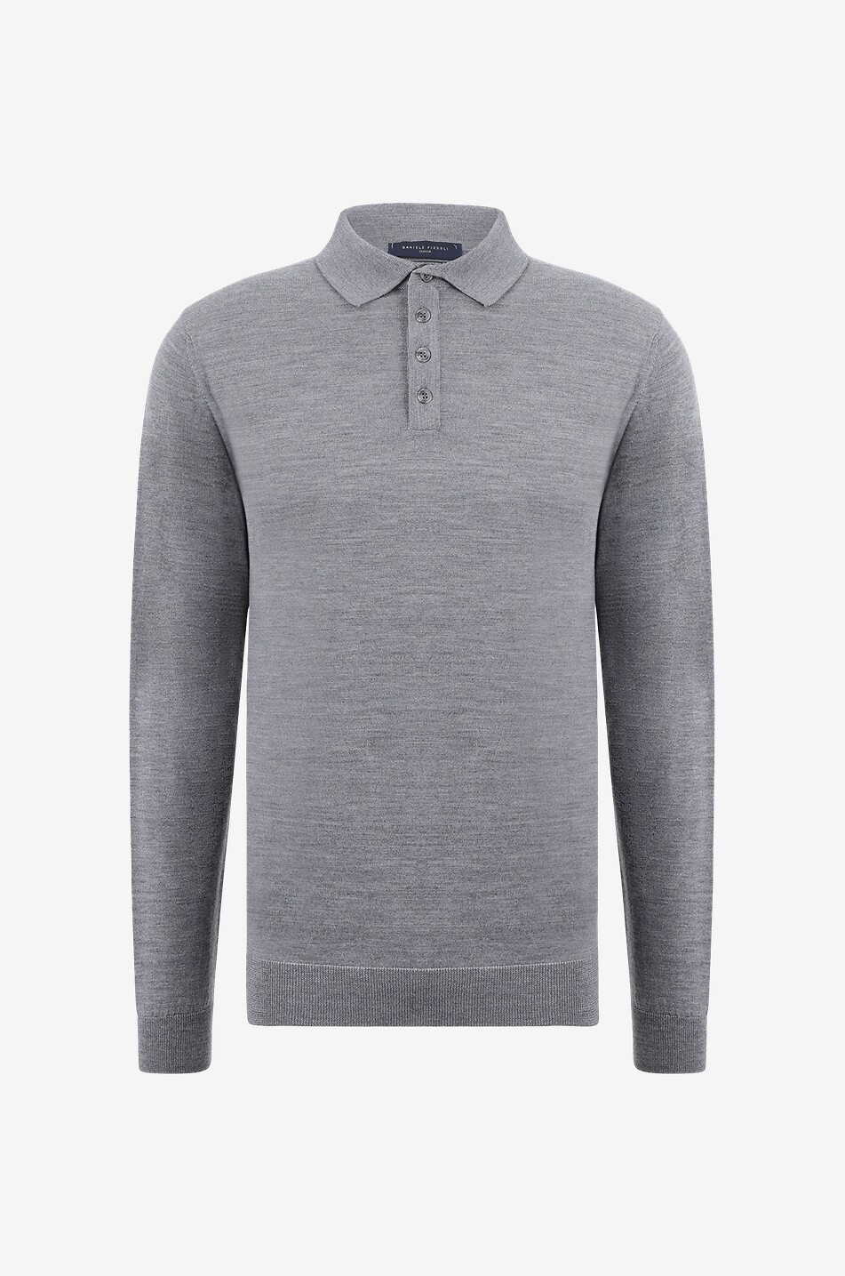 Langärmeliges Polohemd aus Merinowolle