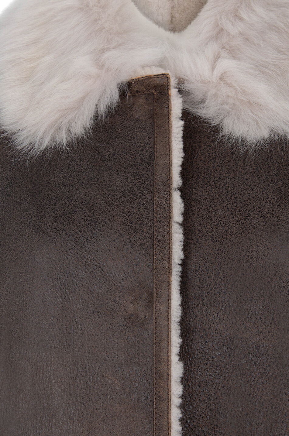 Manteau en cuir et peau lainée Savoy Merino Crunch