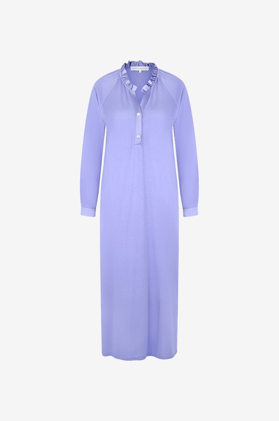 Chemise de nuit longue en jersey et satin Conte