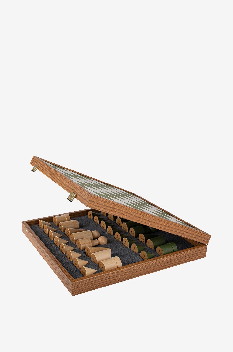 MANOPOULOS Jeu d'échecs en bois et similicuir Bauhaus Style Maison VERT 3