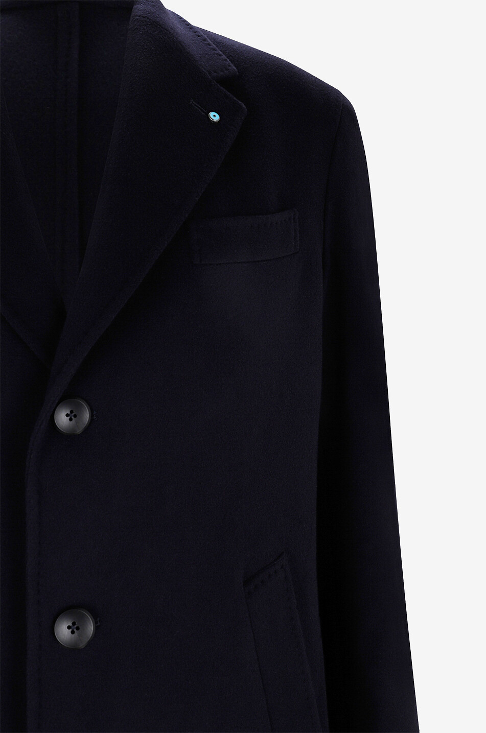 GIAMPAOLO Langer Mantel aus Schurwolle und Kaschmir Herren DUNKELBLAU 3