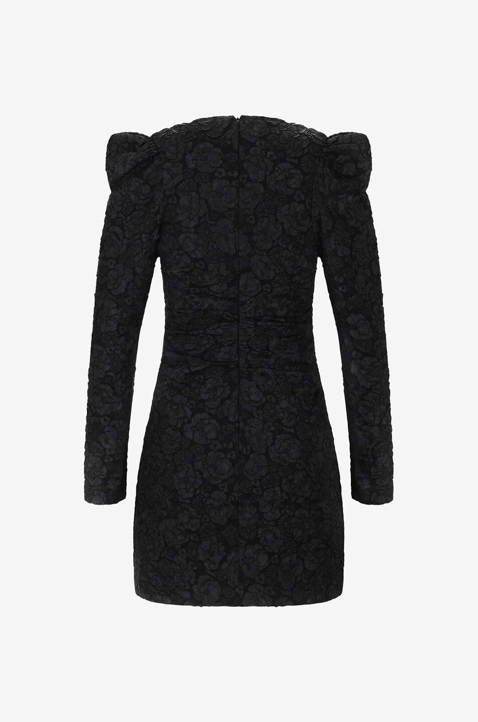Floral jacquard mini dress