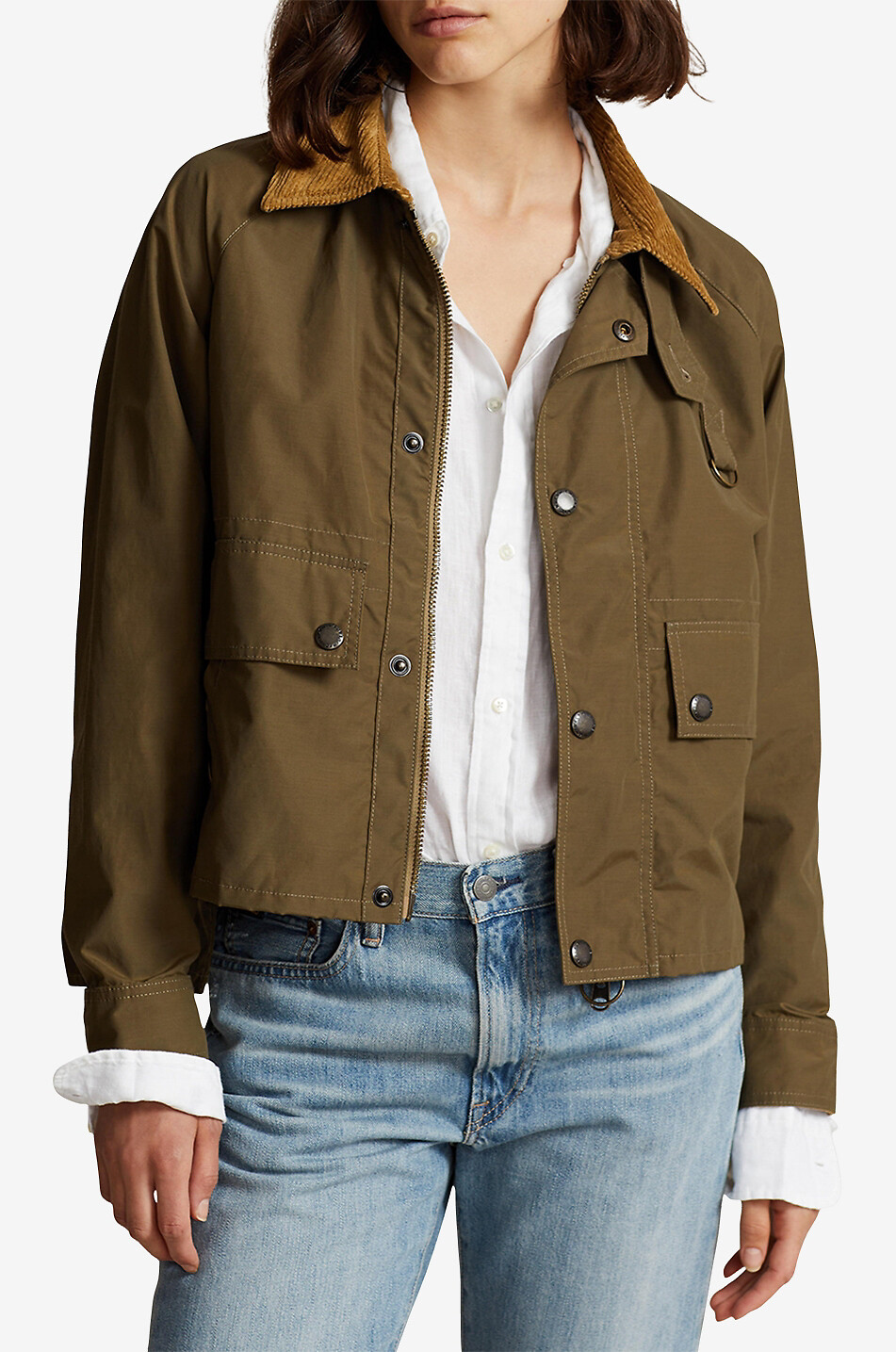 Ralph lauren khaki jacket womens best sale