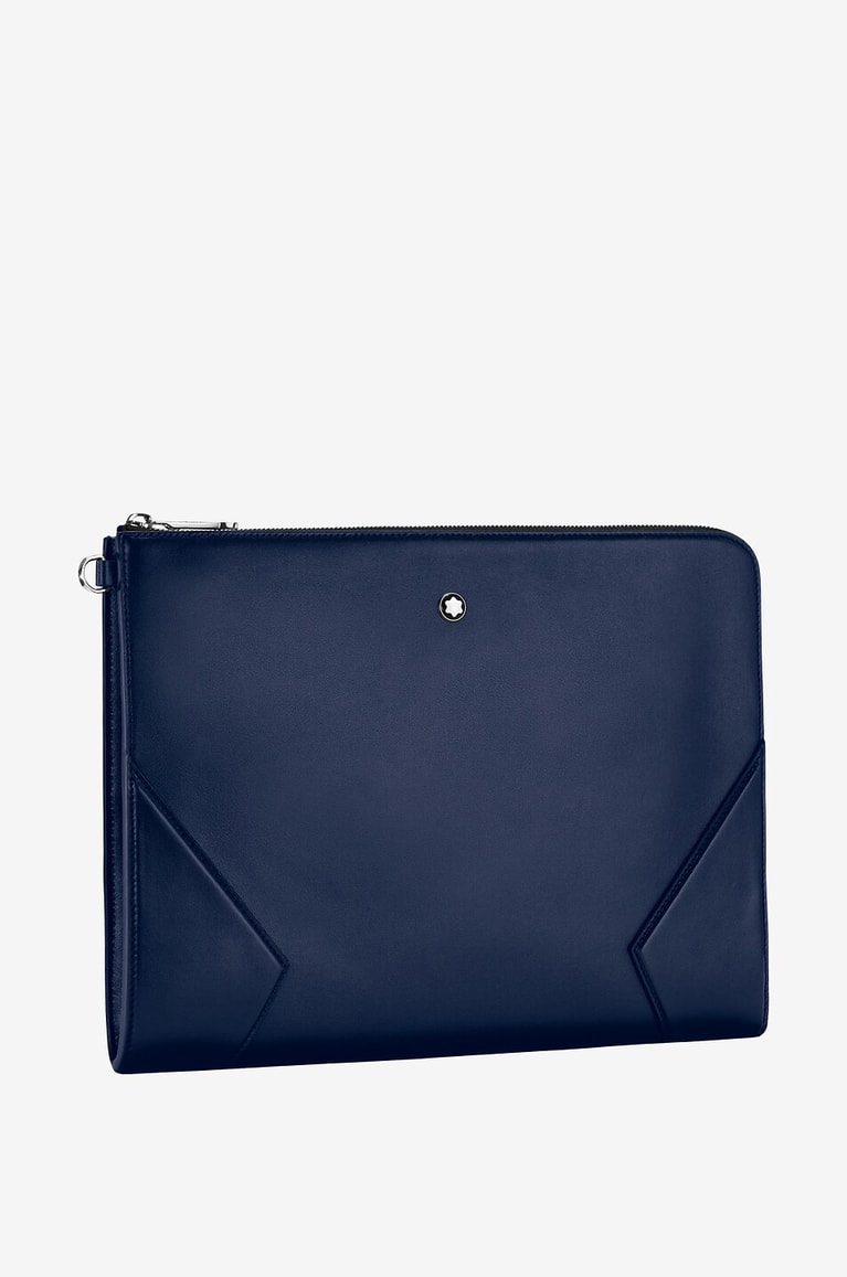 MONTBLANC Portfolio aus Glattleder mit Reissverschluss Meisterstück Herren BLAU 2