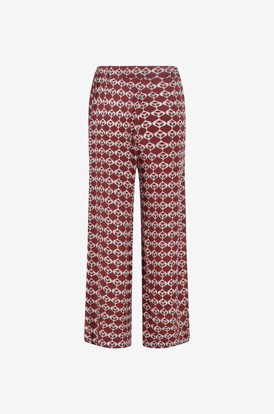 WEEKEND MAX MARA Eusebio printed wide-leg silk trousers Women DARK ORANGE 2