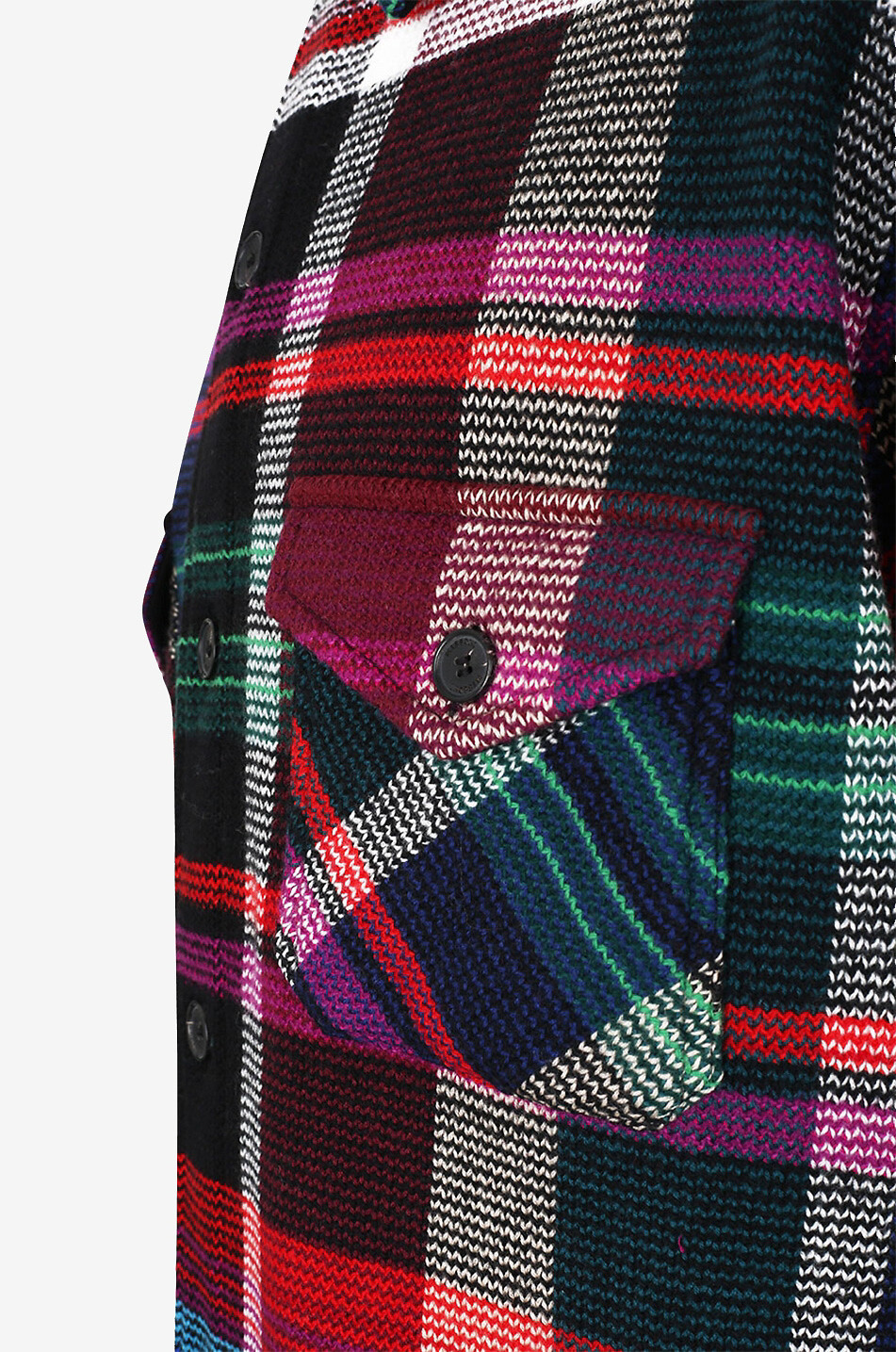 MISSONI Veste chemise en maille à carreaux Homme MULTICOLORE 3