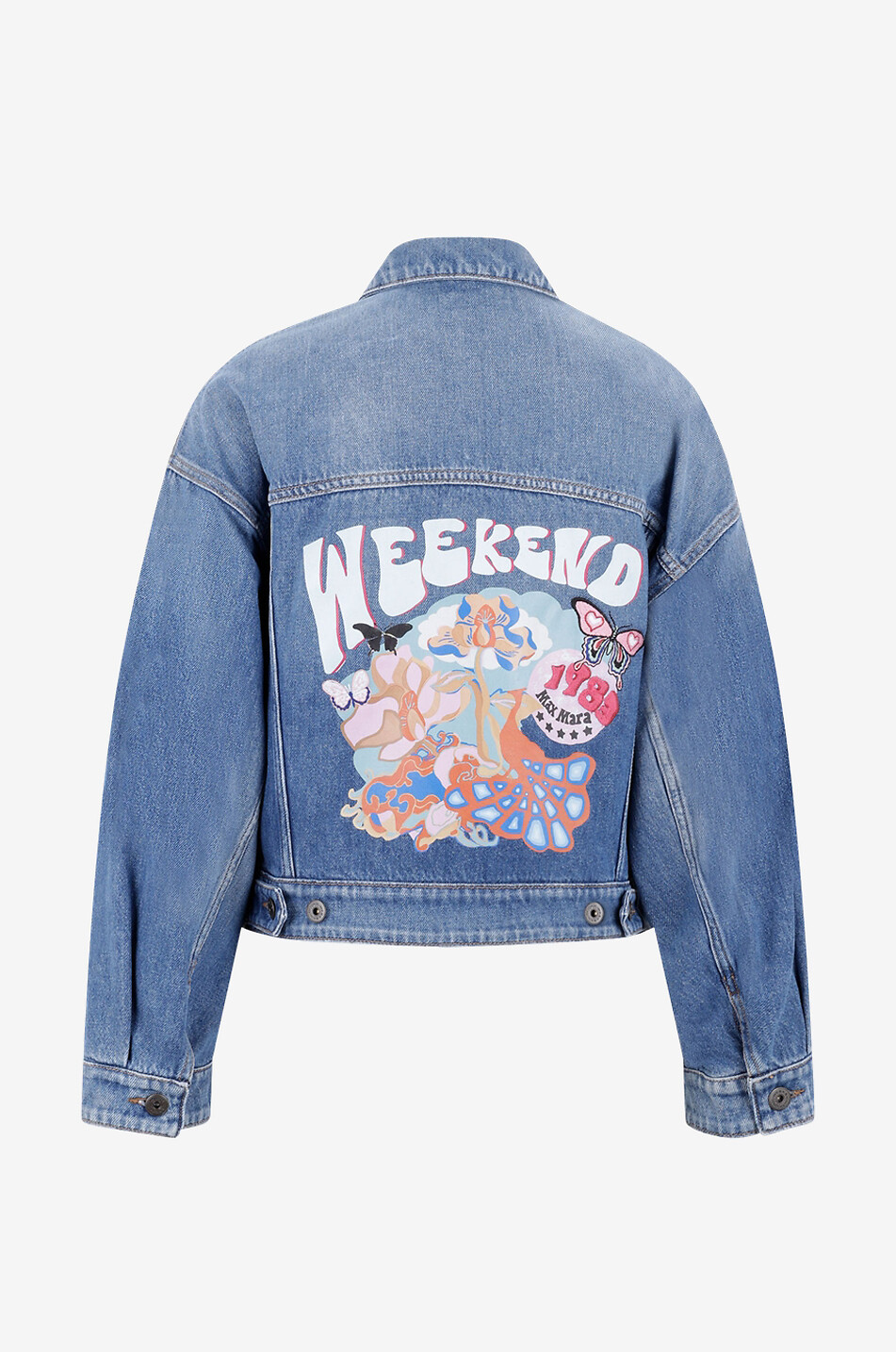 WEEKEND MAX MARA Kurze Denimjacke mit Stickerei Glenn Damen DUNKELBLAU 2