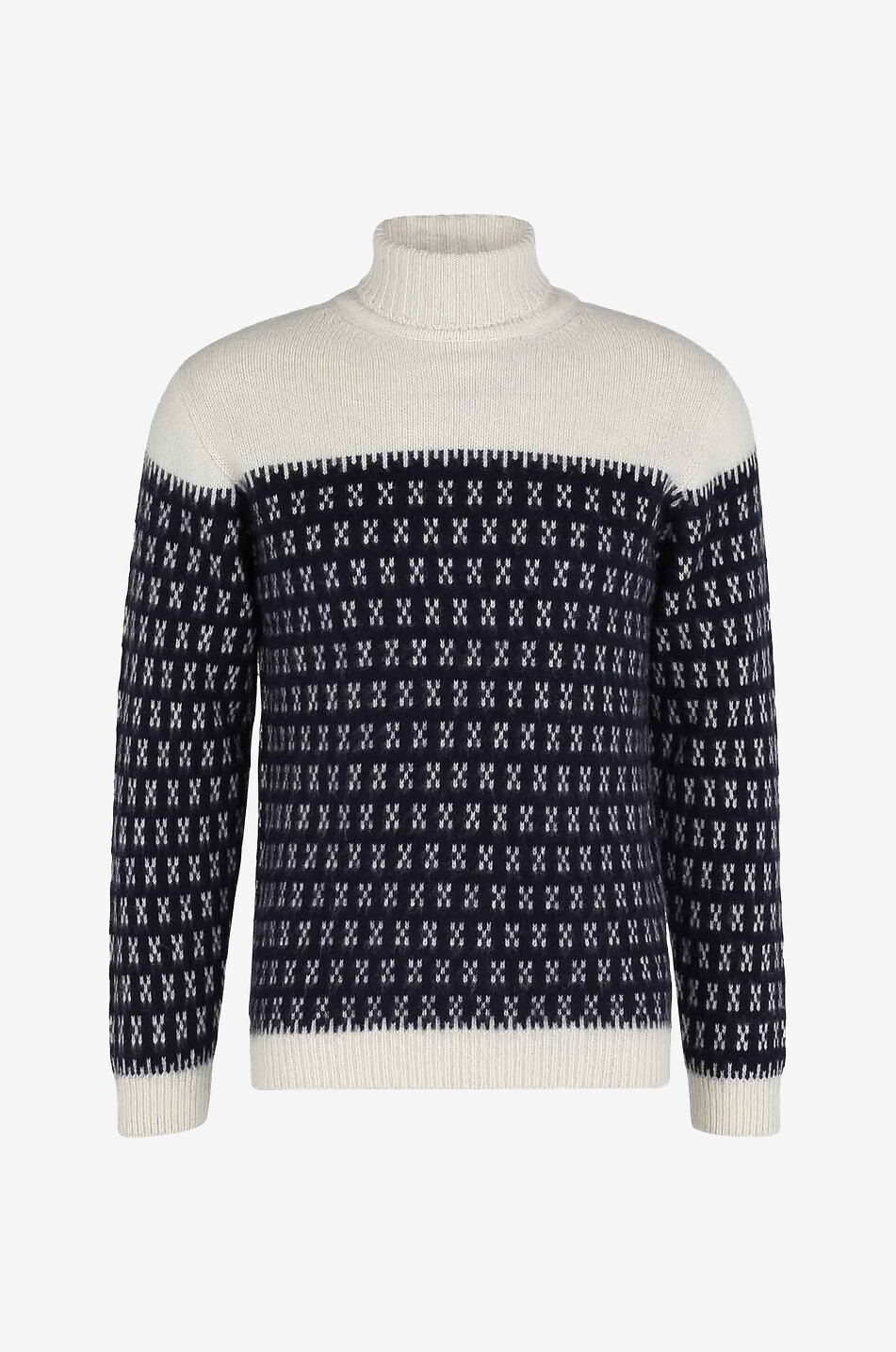 DANIELE FIESOLI Roll neck cashmere jumper Men DARK BLUE 1