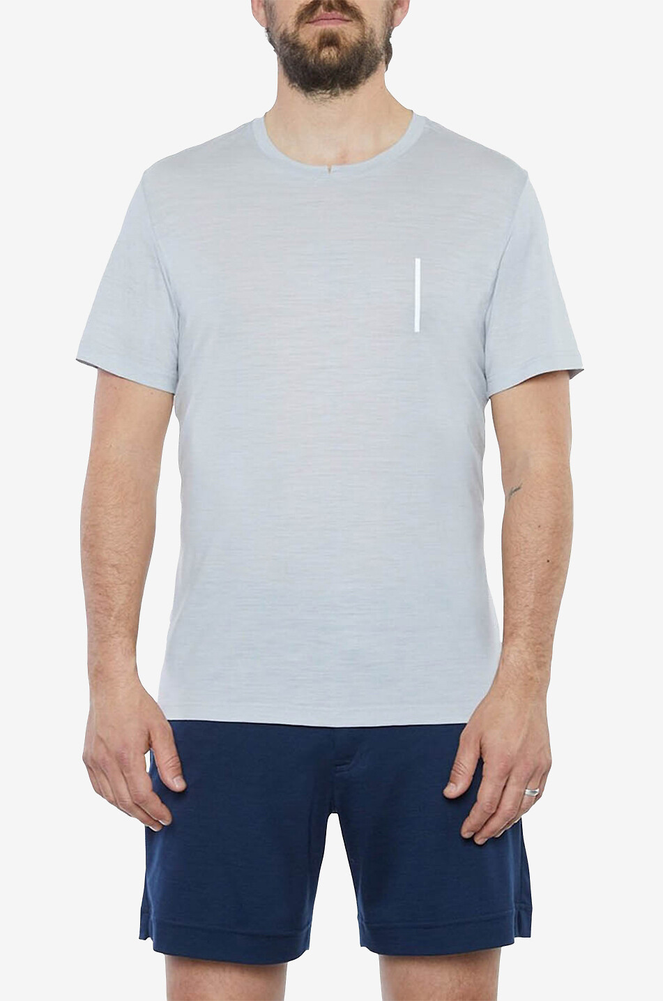 EMYUN T-shirt à manches courtes en laine mérinos Nyon Homme GRIS 1
