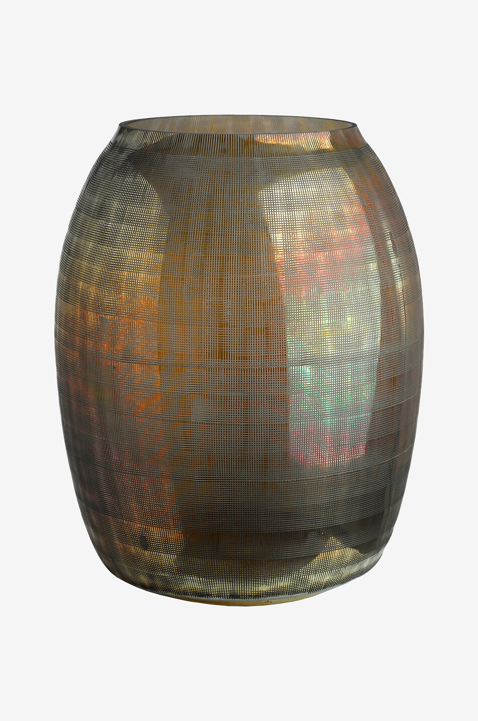 POLS POTTEN Checkered Brown L glass vase Home BROWN 1