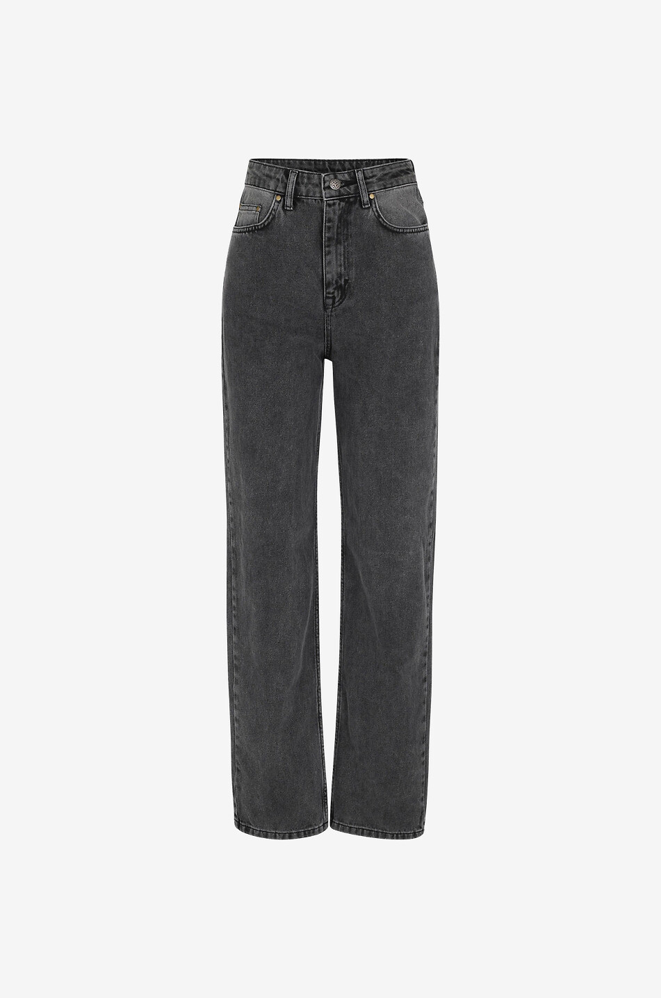 ROTATE BIRGER CHRISTENSEN Jean taille haute en coton bio Betty Castlerock Comb Femme NOIR 1