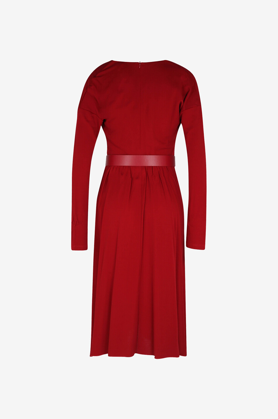 MAX MARA STUDIO Robe midi cache-coeur en jersey Bertone Femme ROUGE 2