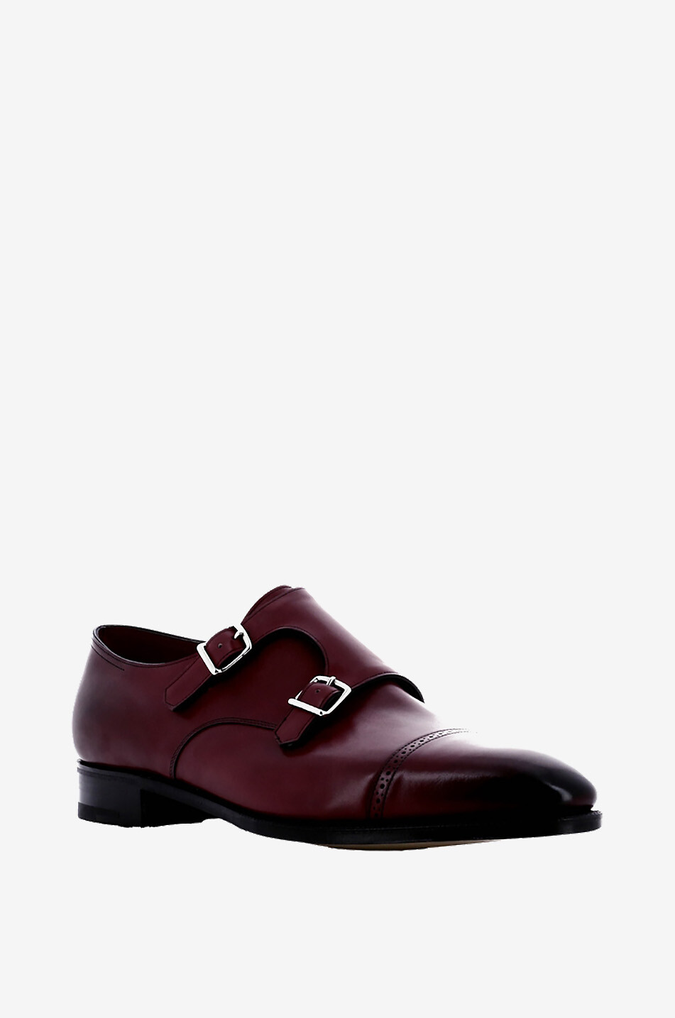 JOHN LOBB Philip II DB monkstrap leather loafers Men DARK RED 1