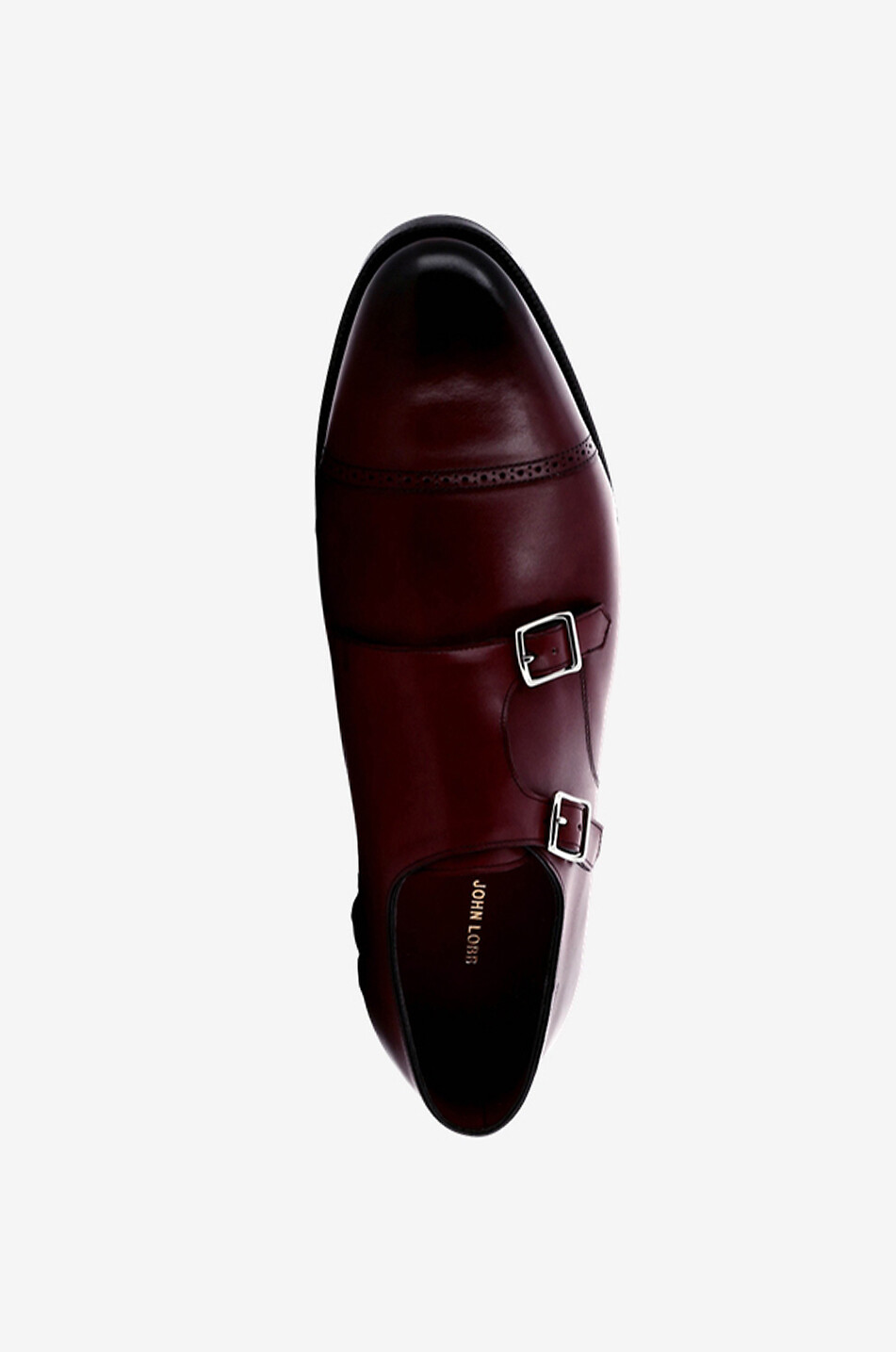 JOHN LOBB Philip II DB monkstrap leather loafers Men DARK RED 5
