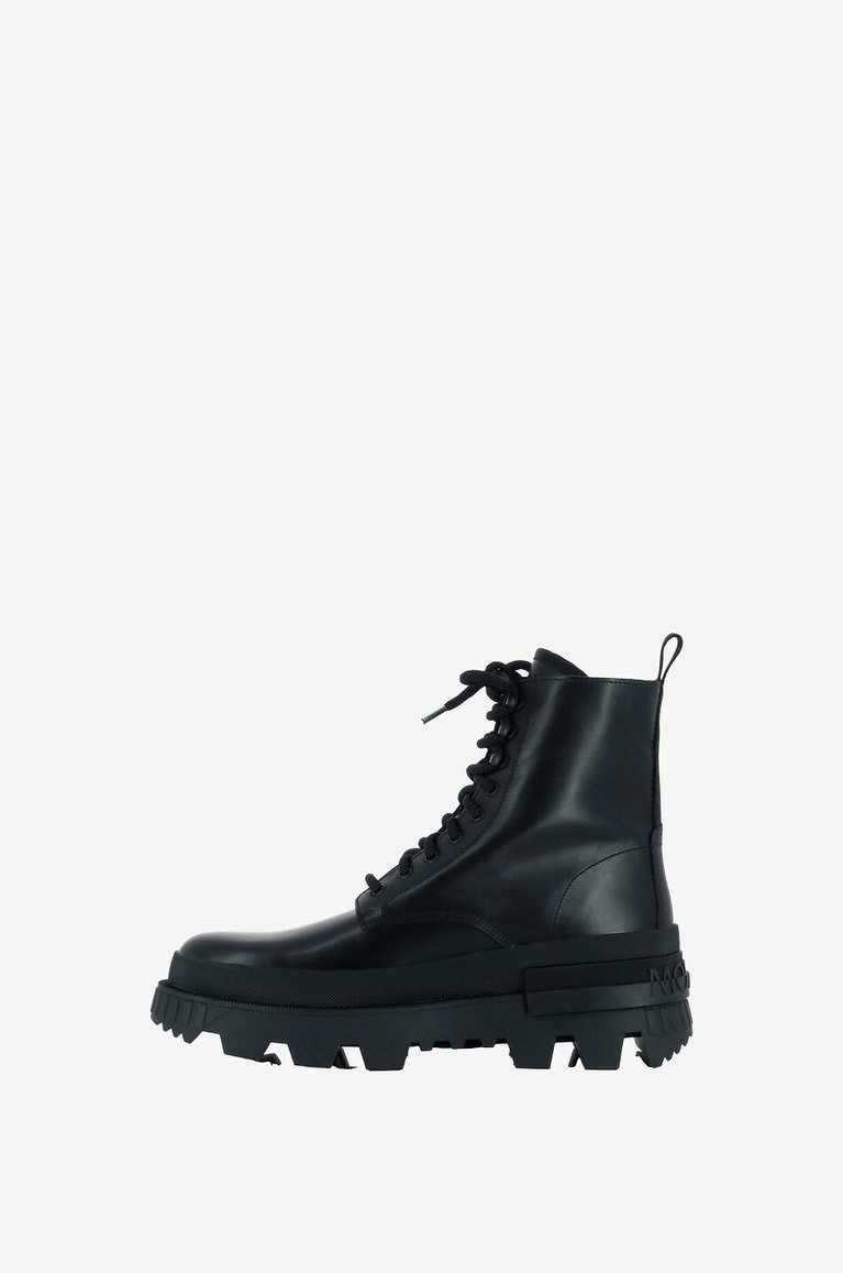 MONCLER Schnürstiefeletten aus Leder Mercurious Herren SCHWARZ 3