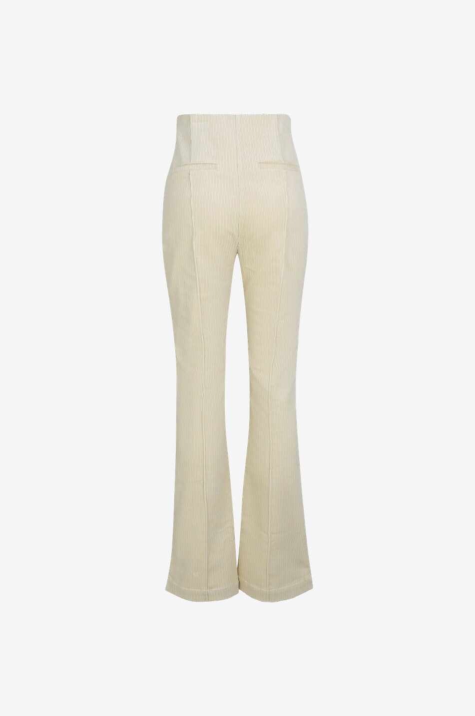 REMAIN BIRGER CHRISTENSEN Floral Wood Ash bootcut trousers in corduroy Women Light beige 2