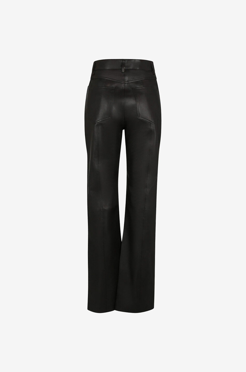 REMAIN BIRGER CHRISTENSEN Hose aus Leder mit geradem Bein Lynn Slate Black Damen BRAUN 2