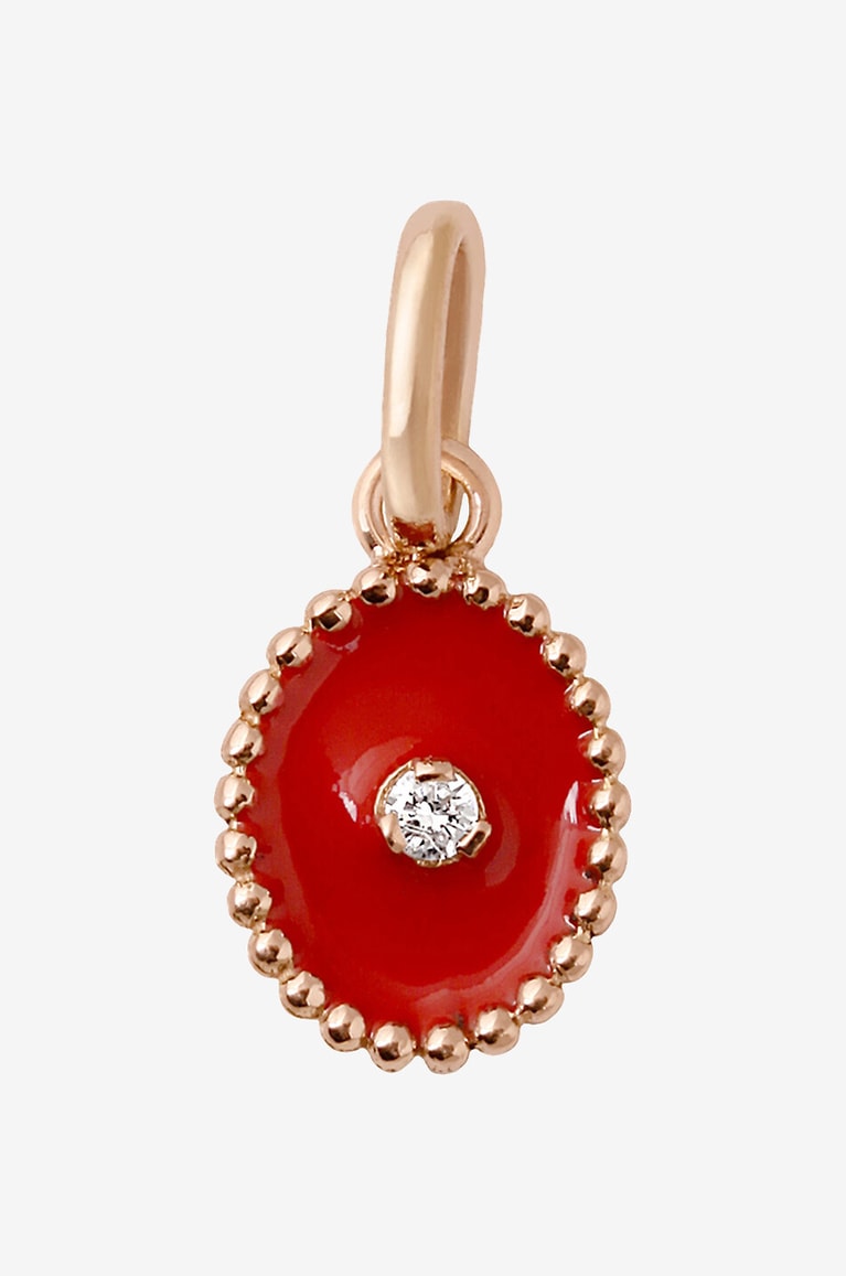GIGI CLOZEAU Étoile du Nord Pink gold and diamond pendant Women MEDIUM RED 1