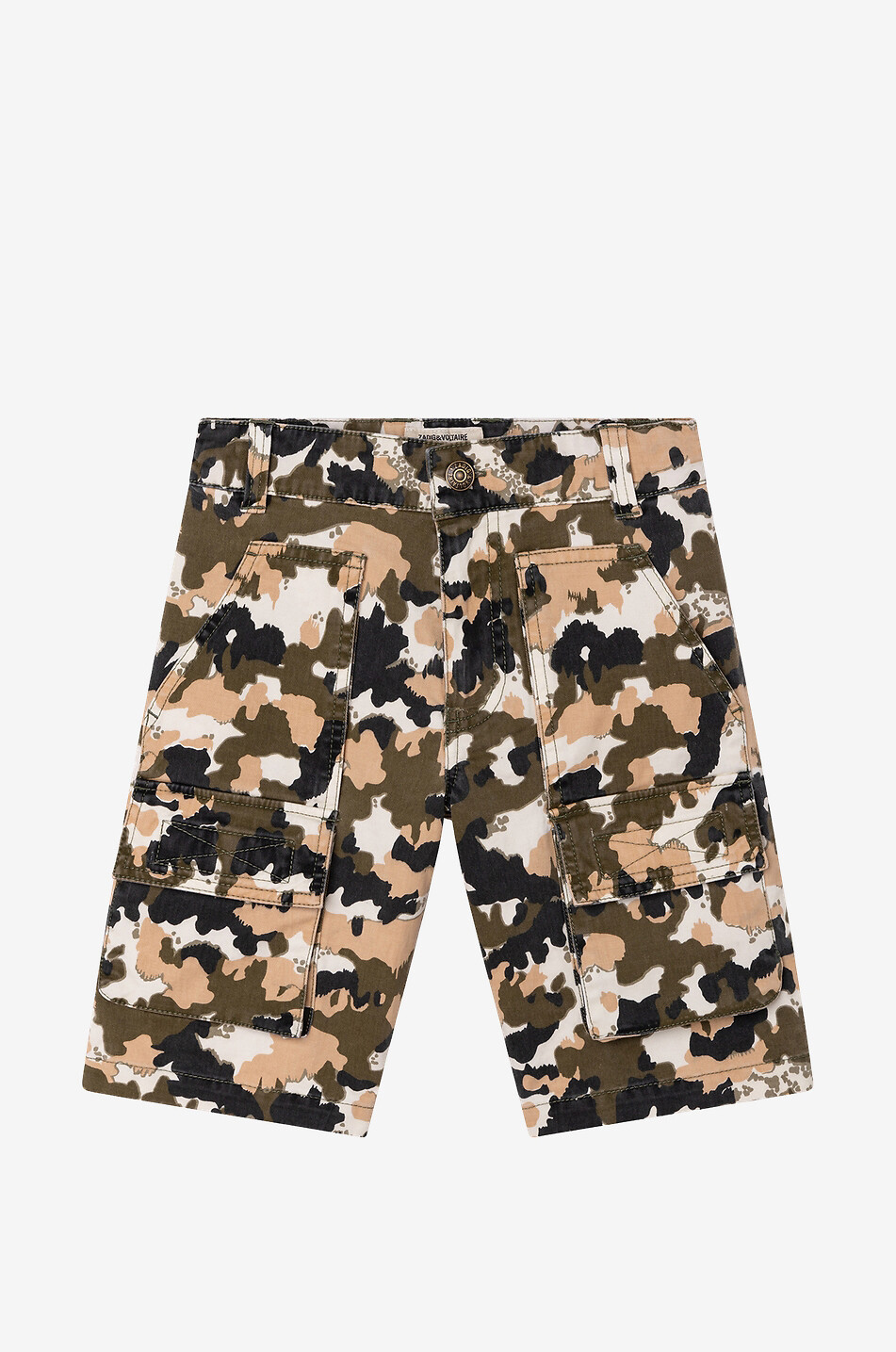 Camouflage printed boys' cargo shorts