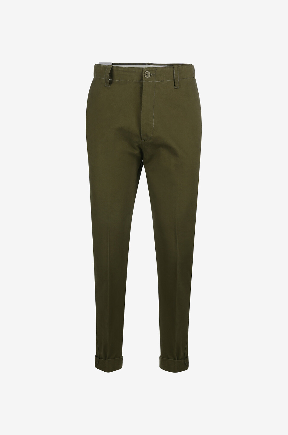 Slim fit cotton gabardine chino trousers