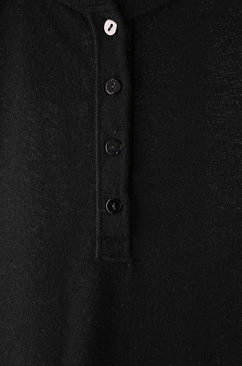 MAJESTIC FILATURES T-shirt à manches longues en cachemire Henley Femme NOIR 3
