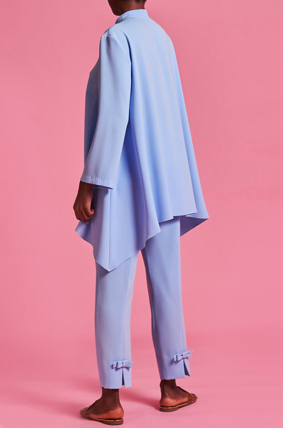 MAISON COMMON Hose mit verkürztem geradem Bein Damen HELLBLAU 4