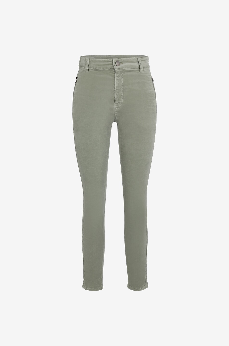 MARC CAIN Slim-Fit-Jeans aus Stretch-Samt Damen HELLGRÜN 1
